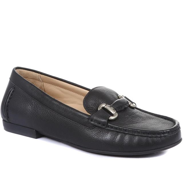 Women's Jones Bootmaker Gabriela Leather Wide Fit Loafers - Black - Size 4 on Productcaster.