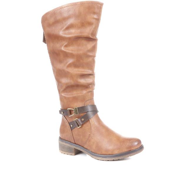 Women's Relife by Pavers Casual Knee High Boots - Tan - Size 6 on Productcaster.