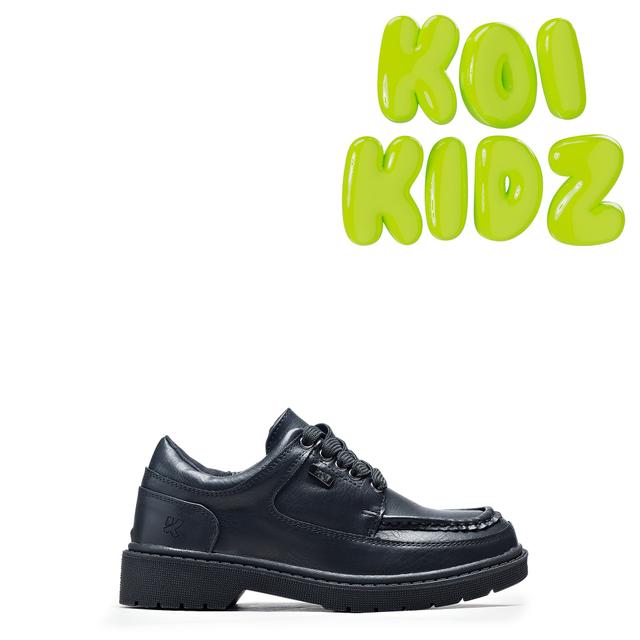 Playful Trek Kidz Lace Up Shoes, UK 12 / Black on Productcaster.