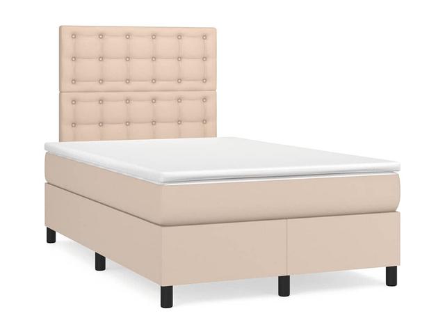 Boxspringbett Matratze Cappuccino-Braun 120x190 cm Kunstleder on Productcaster.