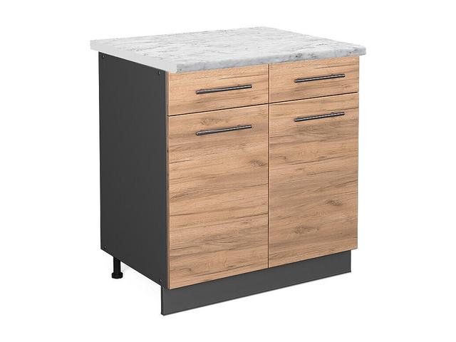 Meuble cuisine chêne de force doré 80x60x82 fame-line on Productcaster.