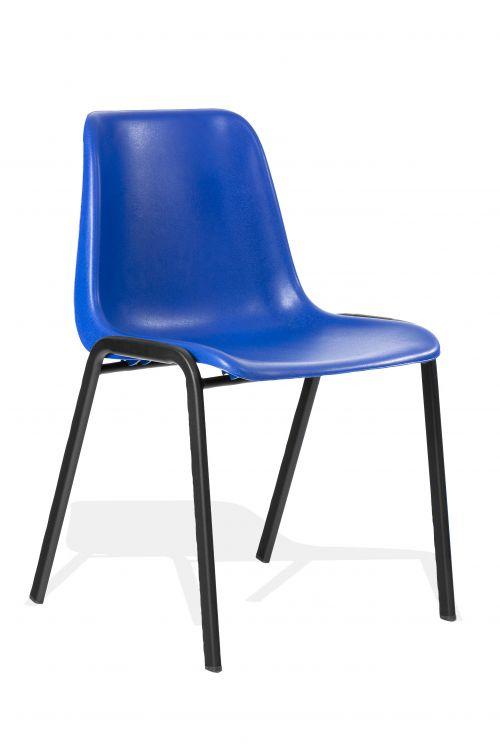 Polly Stacking Visitor Chair Blue Polypropylene - Radius Office Furniture on Productcaster.