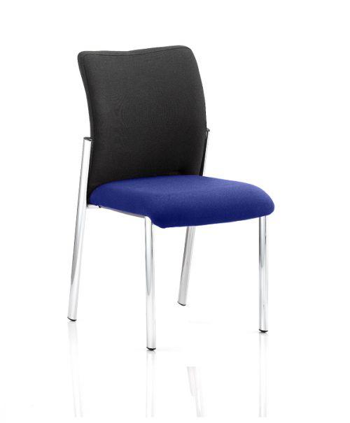 Academy Black Fabric Back Bespoke Colour Seat Without Arms Admiral Blue - Radius Office Furniture on Productcaster.