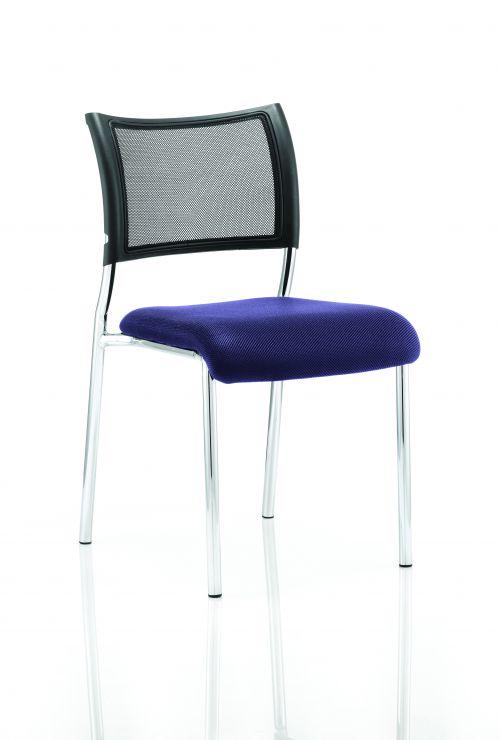 Brunswick No Arm Bespoke Colour Seat Chrome Frame Stevia Blue - Radius Office Furniture on Productcaster.