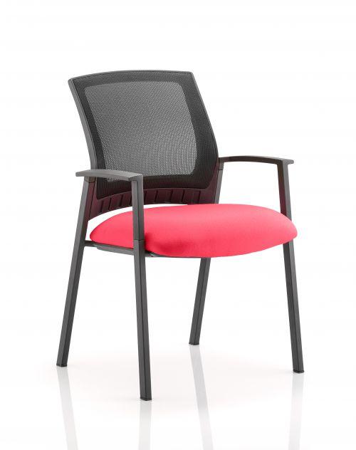 Metro Visitor Chair Bespoke Colour Seat Bergamot Cherry - Radius Office Furniture on Productcaster.