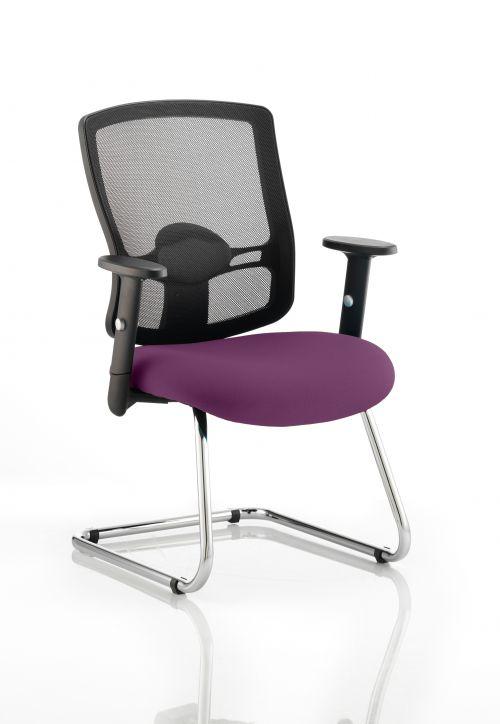 Portland Cantilever Bespoke Colour Seat Purple - Radius Office Furniture on Productcaster.