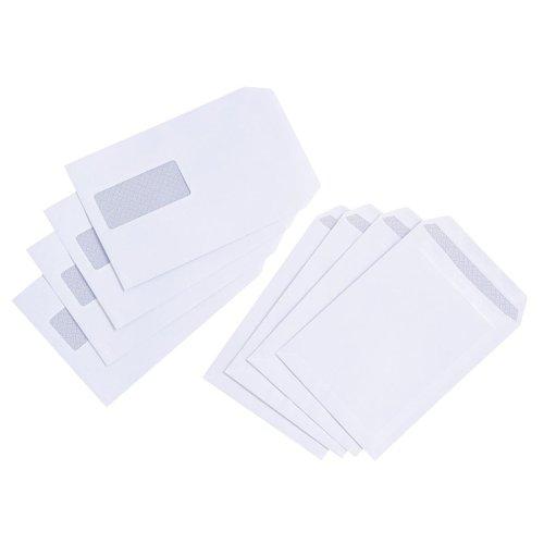 5 Star Value Envelopes Pocket Press Seal Window 90gsm C5 229x162mm White (Pack of 500) on Productcaster.