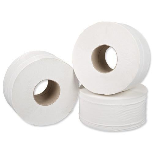 5 Star Facilities Mini Jumbo Toilet Rolls 1-Ply 250mmx200m (Pack of 12) on Productcaster.