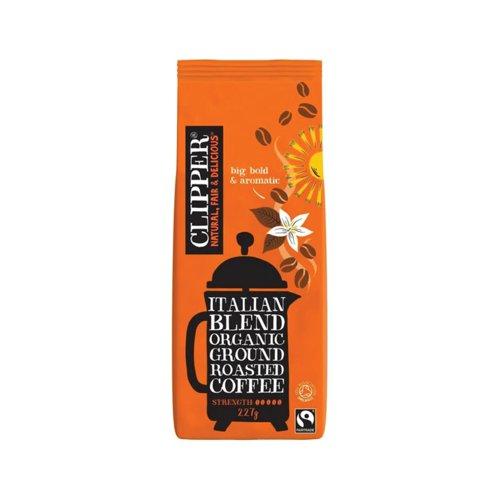 Clipper Fairtrade Italian Style Coffee Roast and Ground Organic 227g CTN266 on Productcaster.