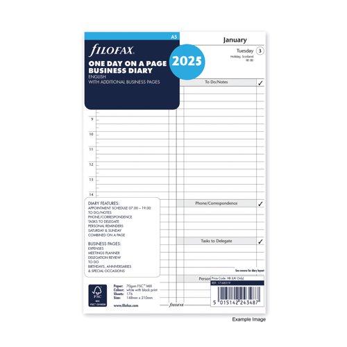 Filofax Refill Day Per Page A5 2025 FX1076725 on Productcaster.