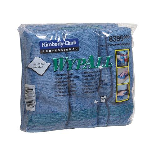 Wypall Microfibre Cloth Blue (Pack of 6) 8395 on Productcaster.