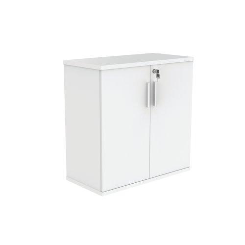 Astin 2 Door Cupboard Lockable 800x400x816mm Arctic White KF823995 on Productcaster.