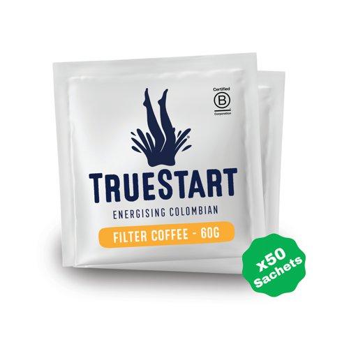 Truestart Energising Colombian Filter Coffee Sachets 60gx50 (Pack of 50) OCFEC60G50 on Productcaster.