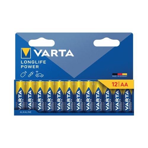 Varta Longlife Power AA Alkaline Battery 1.5V (Pack of 12) 4906121782 on Productcaster.