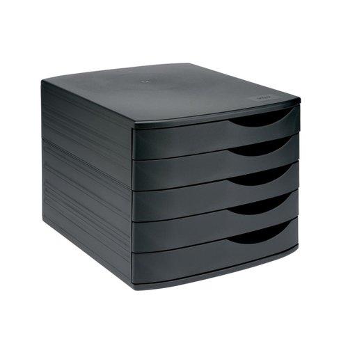 5 Star Elite Desktop 5 Drawer Set A4 Documents up to 260x350mm Black/Black on Productcaster.