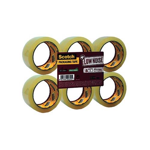 Scotch Packaging Tape Low Noise 48mmx66m Clear (Pack of 6) 3707 on Productcaster.