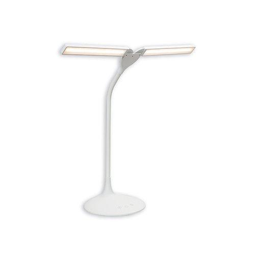 Alba Nomad Two Head Desk Lamp White LEDTWIN BC on Productcaster.