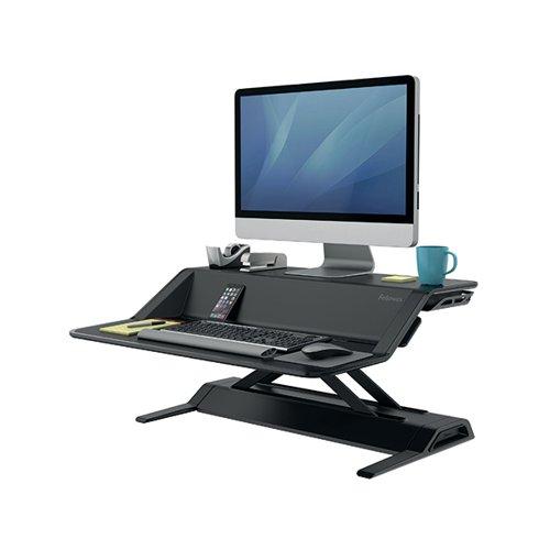 Fellowes Lotus Sit/Stand Workstation Black 0007901 on Productcaster.