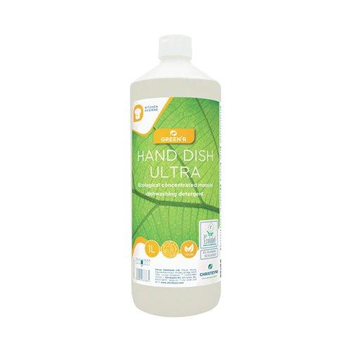 GreenR Hand Dish Ultra Ecological Concentrated Dishwashing Detergent 1L (Pack of 12) 490DONCCGB1079 on Productcaster.