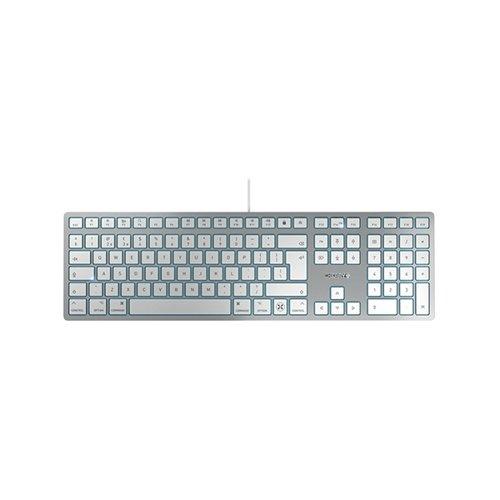 Cherry KC 6000C Slim Wired Keyboard for MAC USB QWERTY UK Silver/White JK-1620GB-1 on Productcaster.