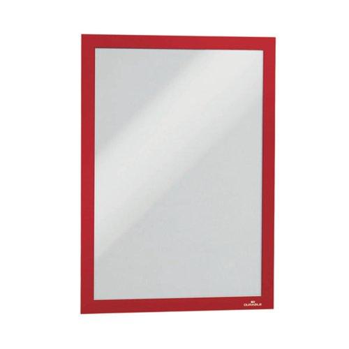 Durable Duraframe Self Adhesive Frame A4 Red (Pack of 2) 487203 on Productcaster.