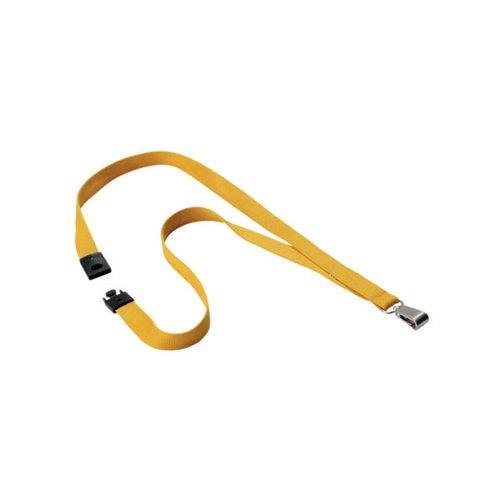 Durable Textile Lanyard with Snap Hook Ochre (Pack of 10) 8127135 on Productcaster.