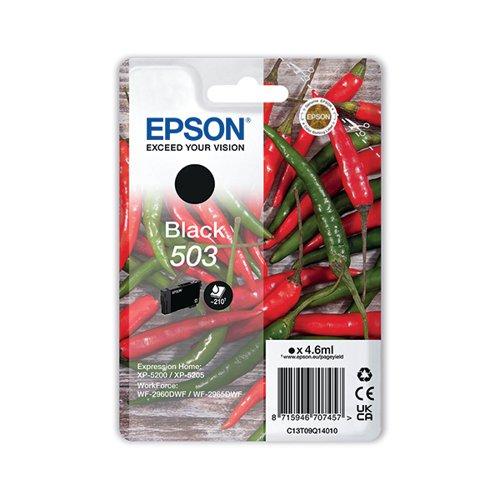 Epson 503 Ink Cartridge Chilli Black C13T09Q14010 on Productcaster.