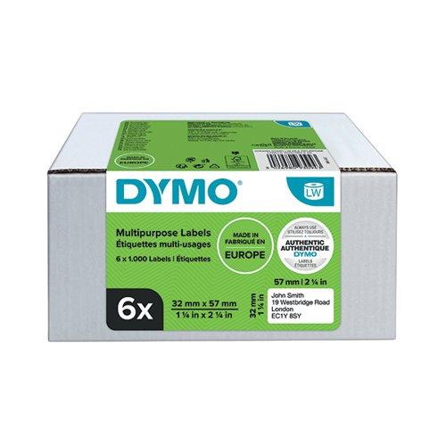 Dymo LabelWriter Multipurpose Labels 32mmx57mm (Pack of 6) 2093094 on Productcaster.