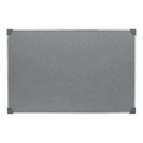 5 Star Office Felt Noticeboard with Fixings and Aluminium Trim 900x600mm Grey on Productcaster.