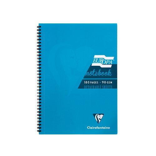 Clairefontaine Europa Notebook 180 Pages A5 Turquoise (Pack of 5) 5812Z on Productcaster.