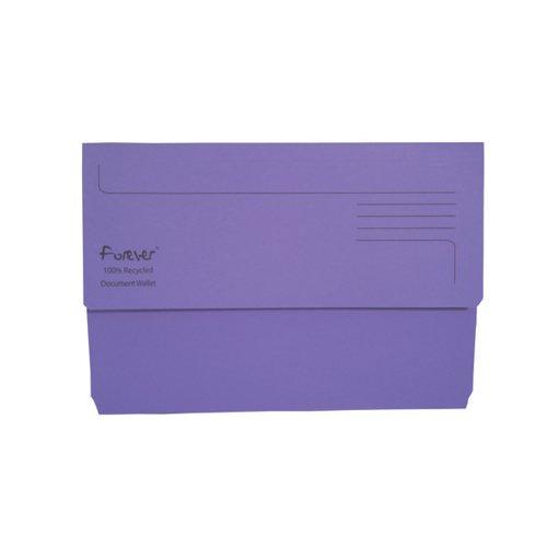 Exacompta Forever Document Wallet Manilla Foolscap Bright Purple (Pack of 25) 211/5005 on Productcaster.