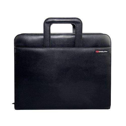 Monolith Drop Handle Leather Look Ring Binder Black 2791 on Productcaster.