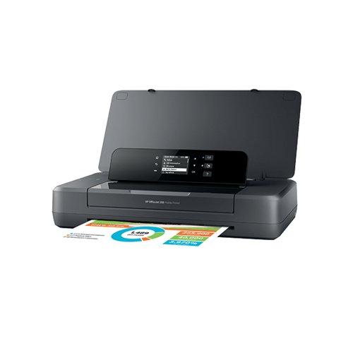 HP Officejet 200 Mobile Inkjet Printer Black CZ993A on Productcaster.