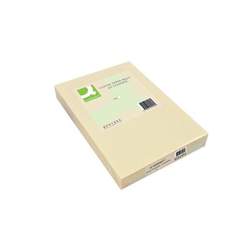 Q-Connect Cream A4 Copier Paper 80gsm Ream (Pack of 500) KF01092 on Productcaster.