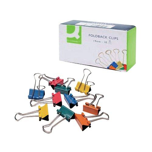 Q-Connect Foldback Clip 19mm Assorted (Pack of 10) KF03651 on Productcaster.