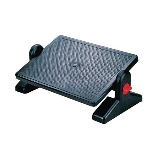 Q-Connect Ergonomic Adjustable Footrest Platform Size 540x265mm Black 29200-70 on Productcaster.