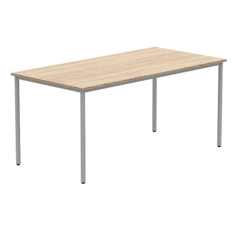 Polaris Rectangular Multipurpose Table 1680x90x880mm Canadian Oak/Silver KF77897 on Productcaster.