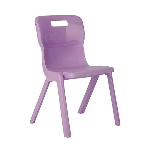 Titan One Piece Classroom Chair 435x384x600mm Purple (Pack of 10) KF78555 - Radius Office Furniture on Productcaster.