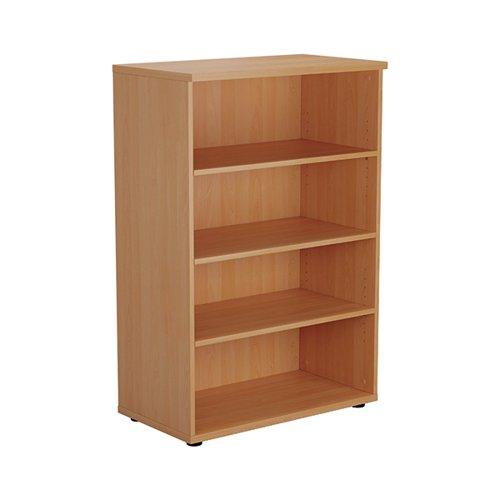 First 3 Shelf Wooden Bookcase 800x450x1200mm Beech KF803652 on Productcaster.