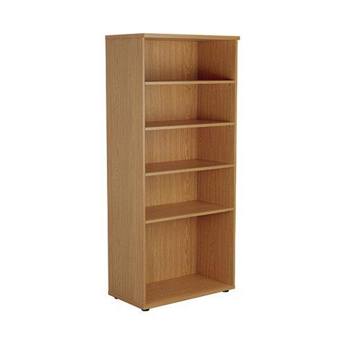 First 4 Shelf Wooden Bookcase 800x450x1800mm Nova Oak KF803720 on Productcaster.