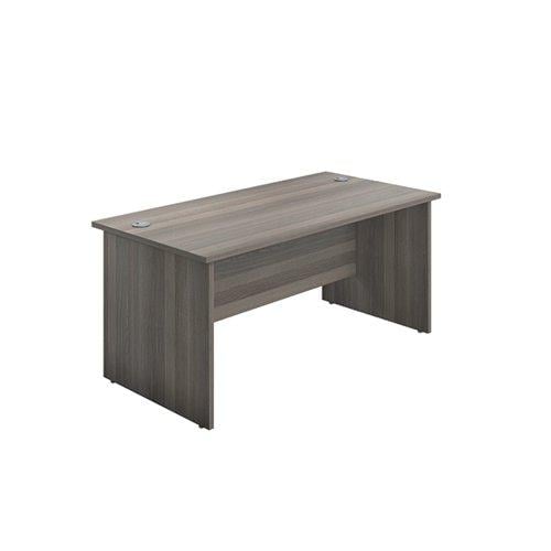 Jemini Rectangular Panel End Desk 1200x800x730mm Grey Oak KF804352 on Productcaster.