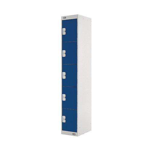 Five Compartment Locker 300x450x1800mm Blue Door MC00061 on Productcaster.