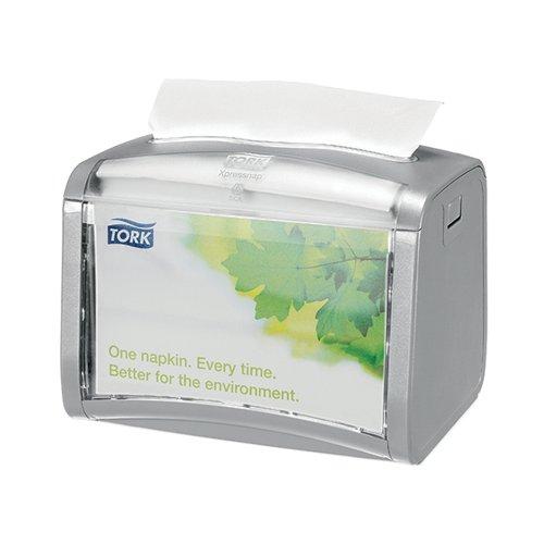 Tork Silver Xpressnap Tabletop Napkin Dispenser 272613 on Productcaster.