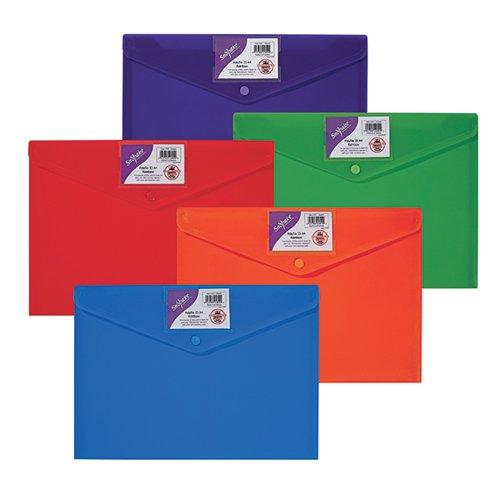 Snopake Polyfile ID Wallet A4 Rainbow (Pack of 5) 15787 on Productcaster.