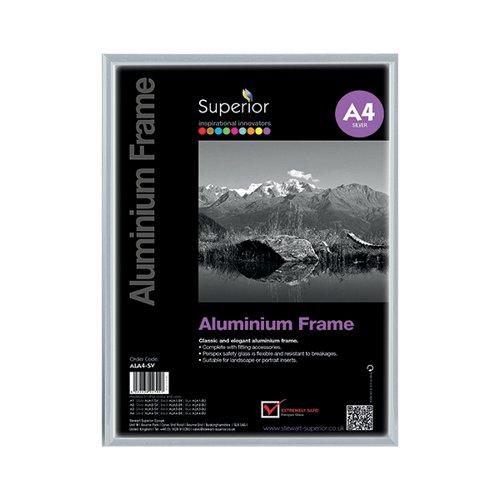 Seco Brushed Aluminium Frame 11mm A4 Silver ALA4-SV on Productcaster.