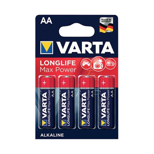 Varta Longlife Max Power AA Battery (Pack of 4) 04706101404 on Productcaster.