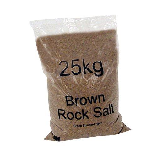 Dry Brown Rock Salt 25kg (Pack of 20) 384072 on Productcaster.