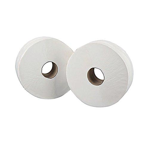 Mini Jumbo White 2-Ply Toilet Roll 150m (Pack of 12) J26150NDS on Productcaster.