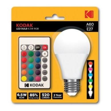 Kodak LED A60 E27 520 lm RGB 6,5 W on Productcaster.