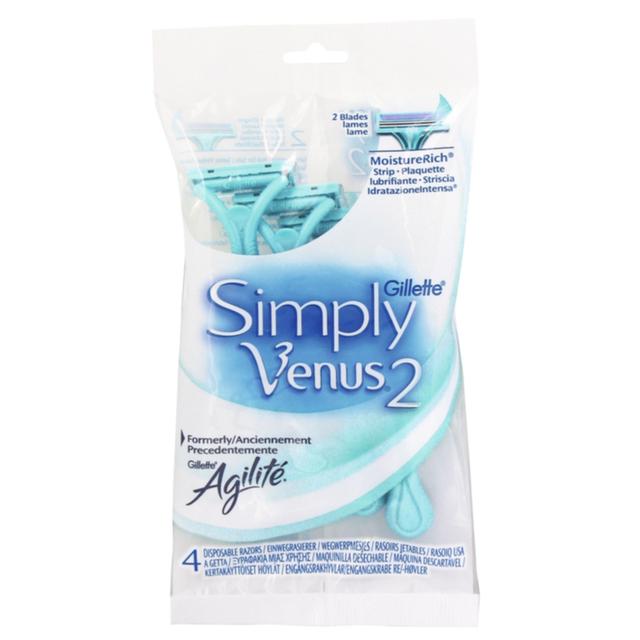 Gillette Gillette Simply Venus 2 - engangshøvel 4 stk/forp on Productcaster.